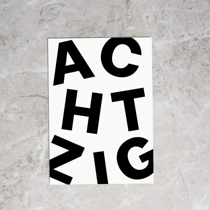 Loveisthenewblack — Postkarte "Achtzig"