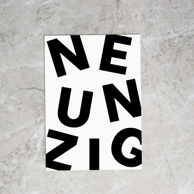 Loveisthenewblack — Postkarte "Neunzig"