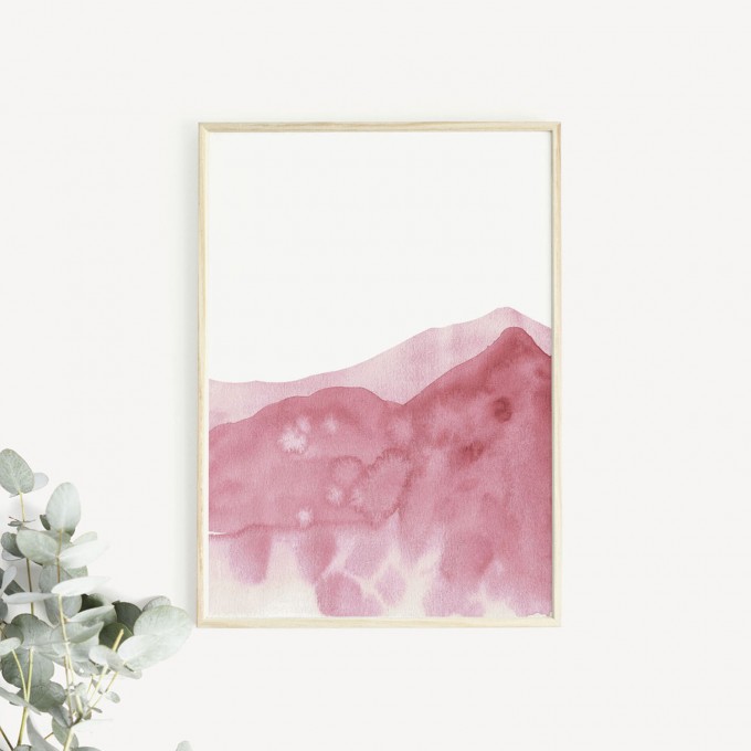 RÖDA VÅGOR Print als hochwertiger Posterdruck im skandinavischen Stil von Skanemarie +++ Geschenkidee