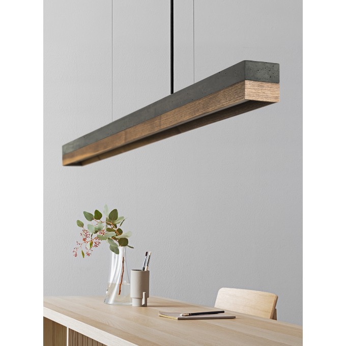	GANTlights - Beton Hängeleuchte [C-Serie]Nut Lampe minimalistisch