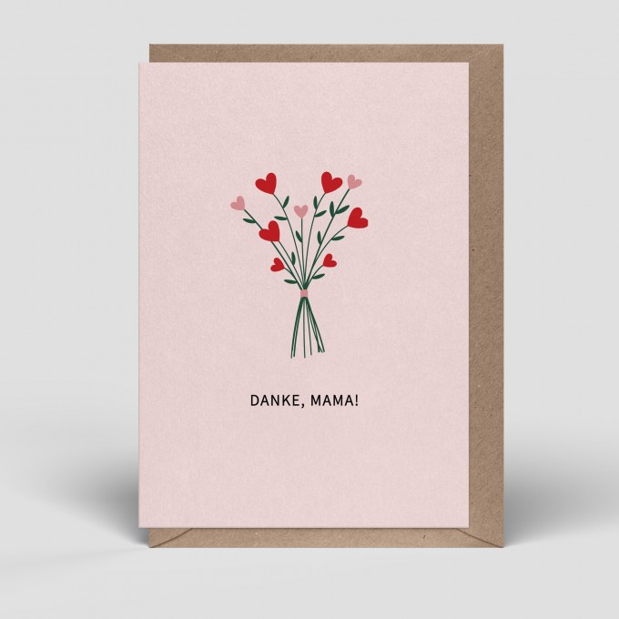 Klappkarte - Muttertagskarte - Danke Mama - Nr. 282 - Naturbedacht