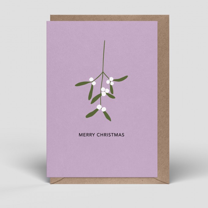 Klappkarte - Weihnachten - Zweig - Nr. 291 - Naturbedacht