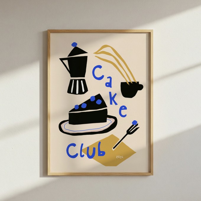Cake Club Food & Kitchen Poster - ANOULI.STUDIO