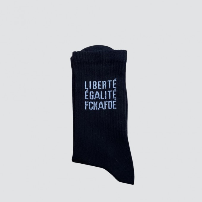 Socken LIBERTÉ ÉGALITÉ FCKAFDÉ - black - arrel