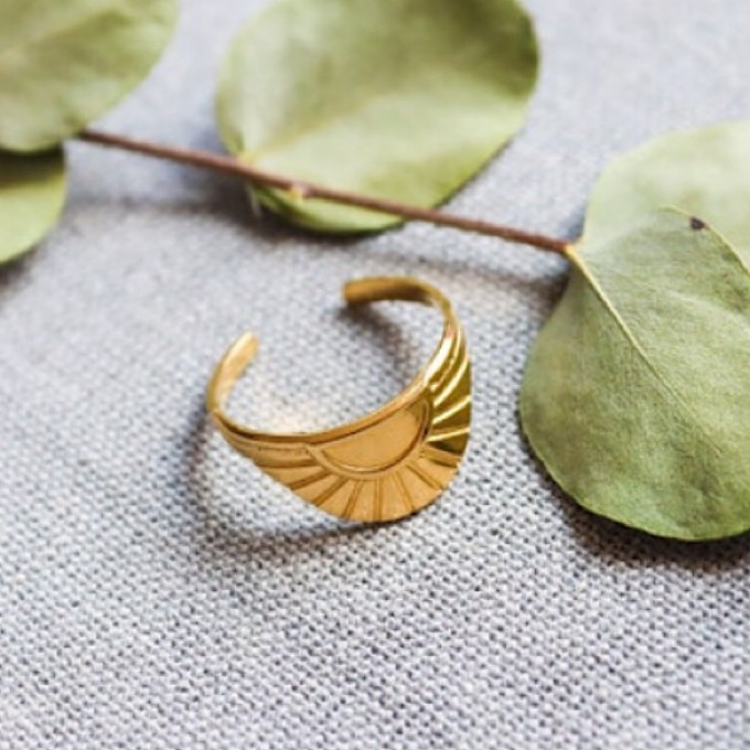 Anoa Ring Sonne Sonnenaufgang Sonnenuntergang in Gold