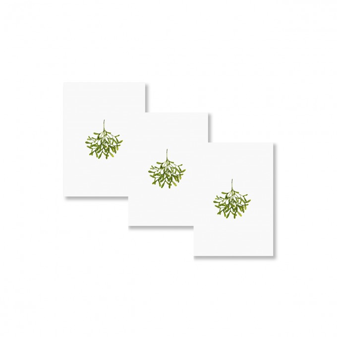 Postkarte Mistelzweig, 3er Set - SANS.