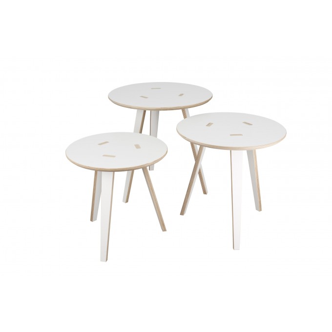 Tisch Tojo-rund 3er-Set