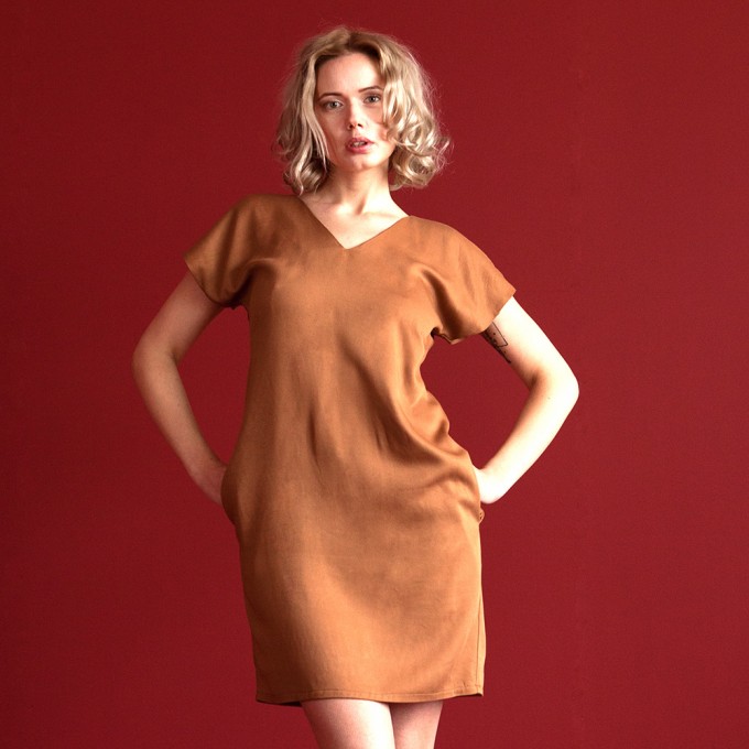 WiDDA - Viskosekleid "Caro" in Senfgelb