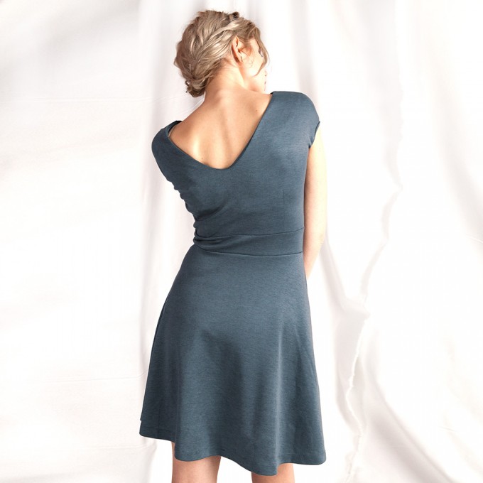 WiDDA - Jerseykleid "Billy" in Taubenblau