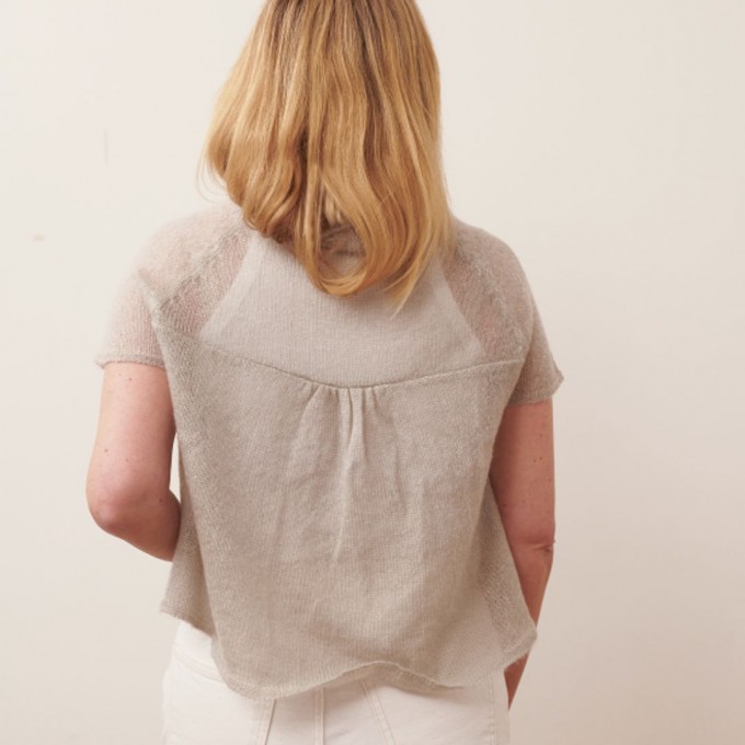 Mohair Shirt OLIVIA mit Fältchen (asphalt grey) von wildes.