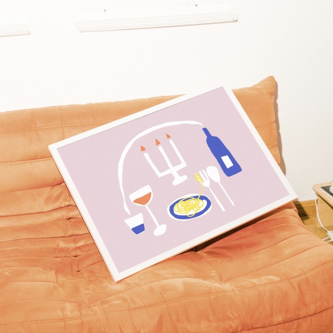 Pasta Dinner Food & Kitchen Poster - ANOULI.STUDIO