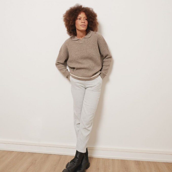 Ecodesign Pullover BIBI aus Sartuul-Wolle (natur dunkel) von wildes.
