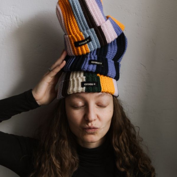 Two-Tone Beanie - bold & cozy - von crroco studio