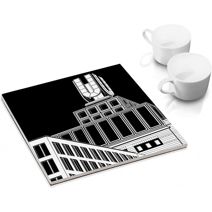 COGNOSCO Untersetzer 15x15cm mit Filzuntersatz - Dortmund - Dortmunder U