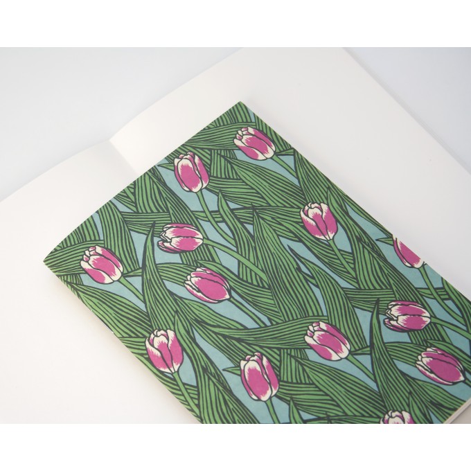 Notizheft A6 mit Tulpenmuster // Papaya paper products