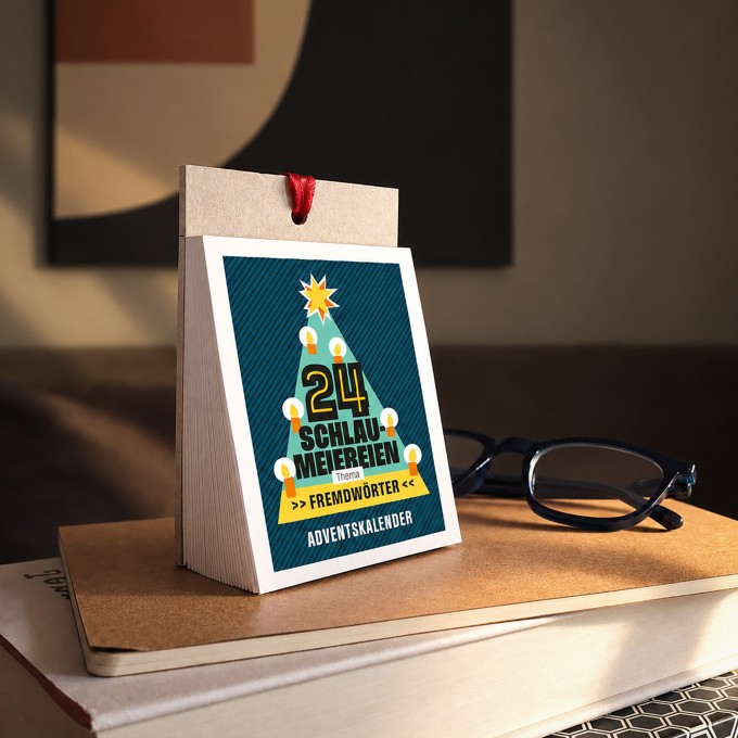 Schlaumeier-Adventskalender „Fremdwörter“ – 24 Tage Rätselspaß & Sprachwissen // sperlingBdesign
