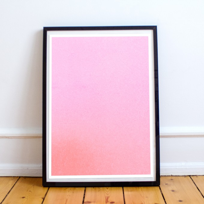 Risographie Poster – Artprint Feeling Pink – HERR & FRAU RIO