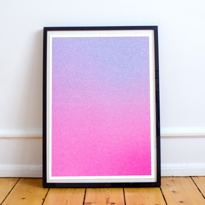 Risographie Poster – Artprint Feeling Blue – HERR & FRAU RIO