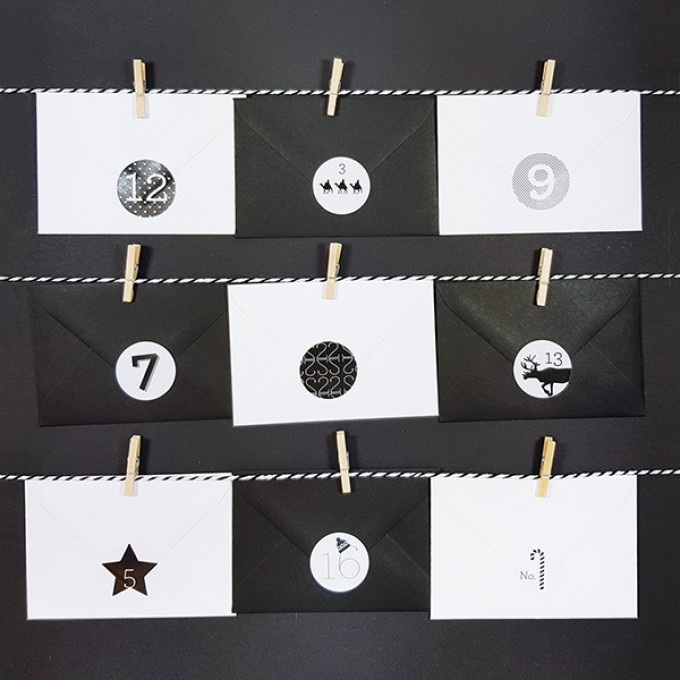 Bow & Hummingbird Adventskalender Schwarz/Weiß