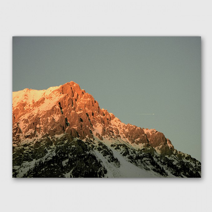 ZEITLOOPS "Alpen mit Flugzeug", Posterprint, ca. A4 / A3