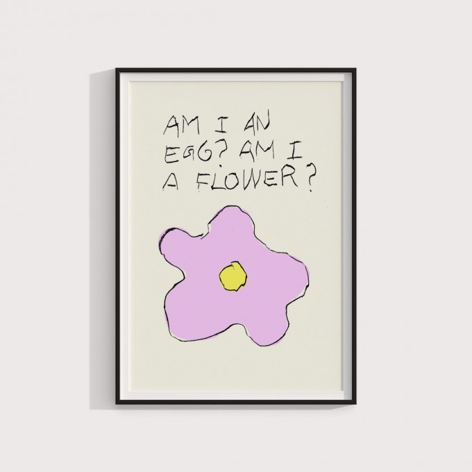 Am I an Egg? Am I a flower? – Print von Lavanda Posters