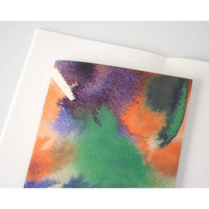 Notizheft A6 Aquarell grün orange // Papaya paper products