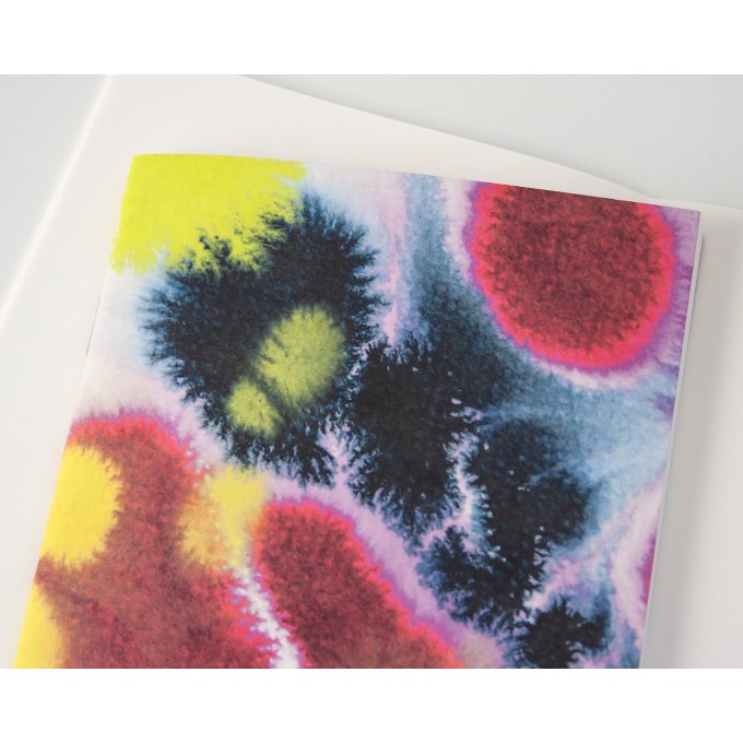 Notizheft A6 Aquarell pink blau gelb // Papaya paper products