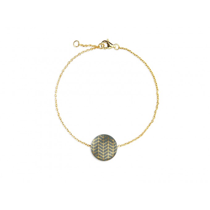 lille mus Porzellan-Armband Fischgrät (Farbwahl)