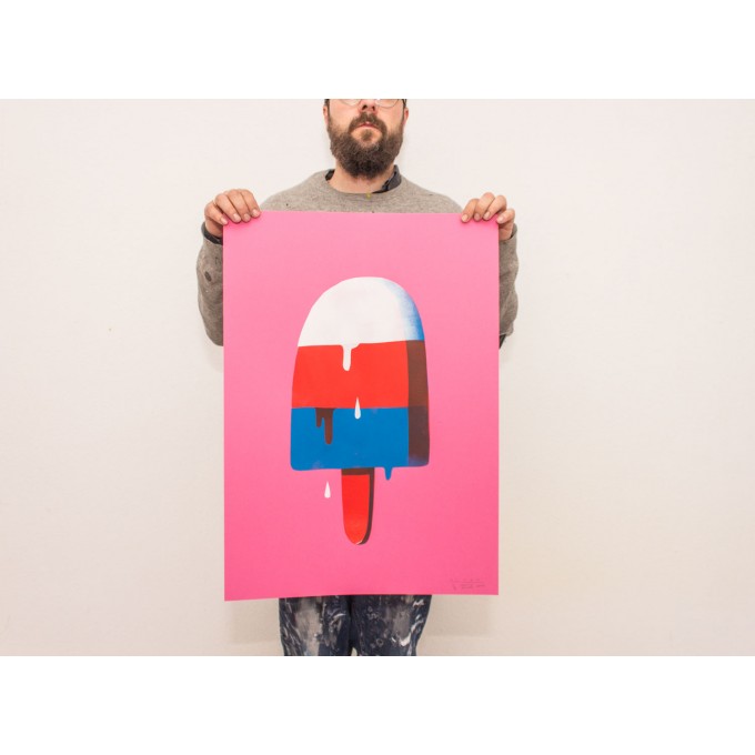 Martin Krusche – Stencil Artprint »Ice«, 50x70cm