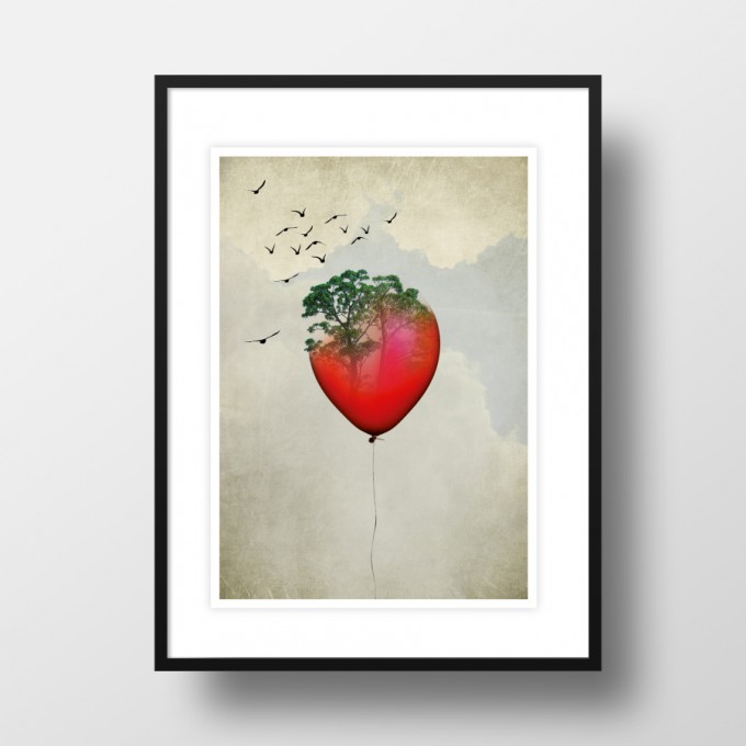 Amy & Kurt Berlin A4 Artprint "Red Balloon"