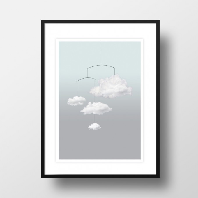 Amy & Kurt Berlin A4 Artprint "Wolkenmobile"