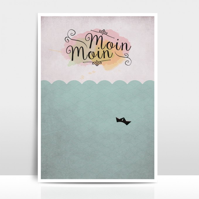 Amy & Kurt Berlin A3 Artprint "Moin Moin"