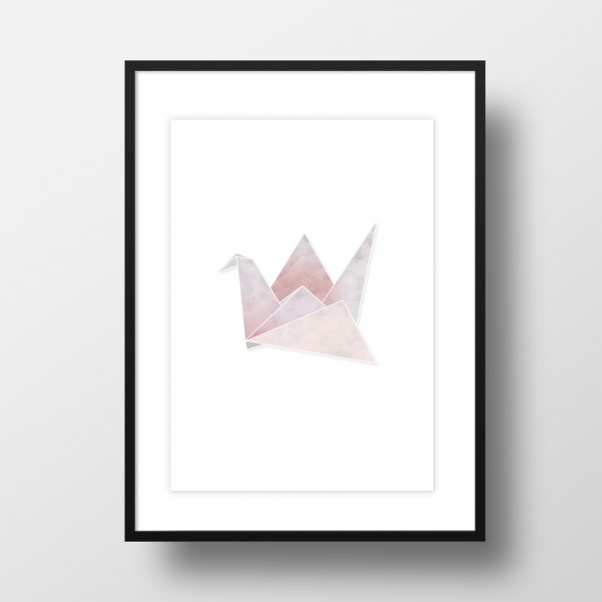 Amy & Kurt Berlin A4 Artprint "Origami Kranich"