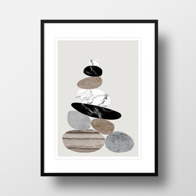 Amy & Kurt Berlin A4 Artprint "Steinhaufen"