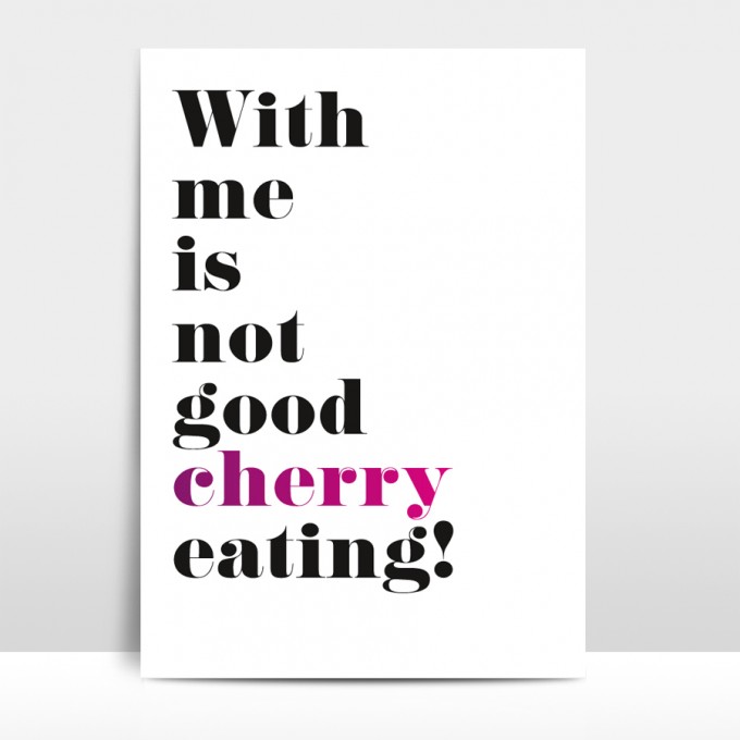 Amy & Kurt Berlin A4 Artprint "Cherry"