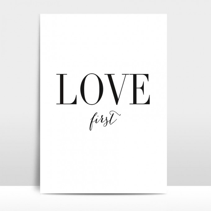 Amy & Kurt Berlin A3 Artprint "Love first"