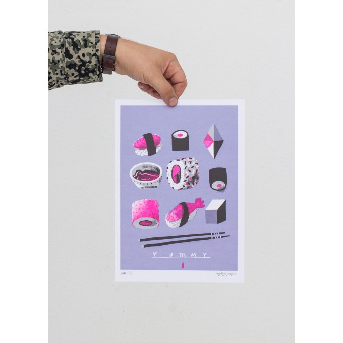 Martin Krusche – Stencil Artprint »Yummy« DIN A4