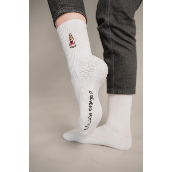 Astra | Bestickte Bio Baumwoll Socken | Fashion Drinks