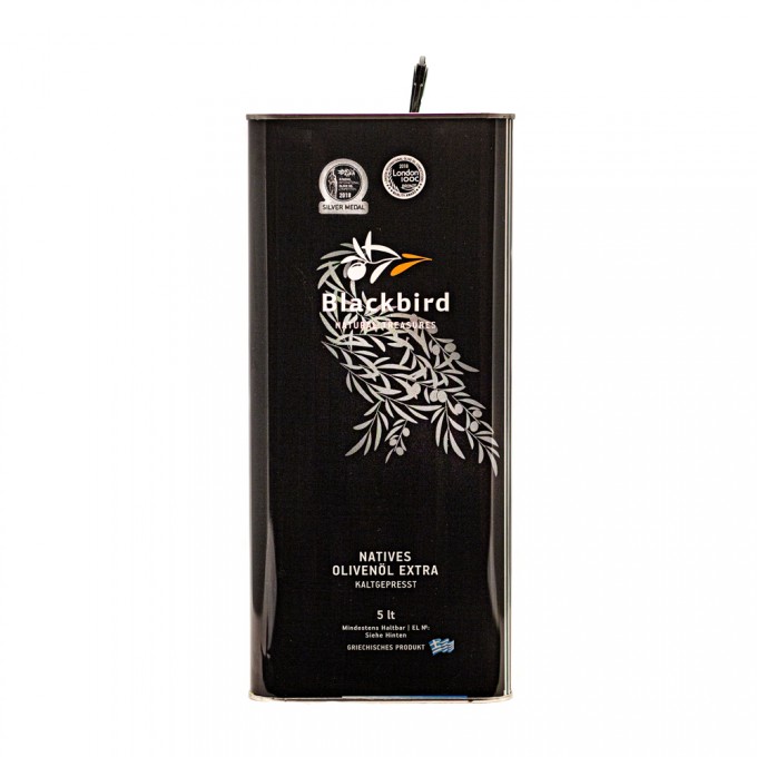 BLACKBIRD Olivenöl Extra Nativ - 5 ltr. Vorratskanister