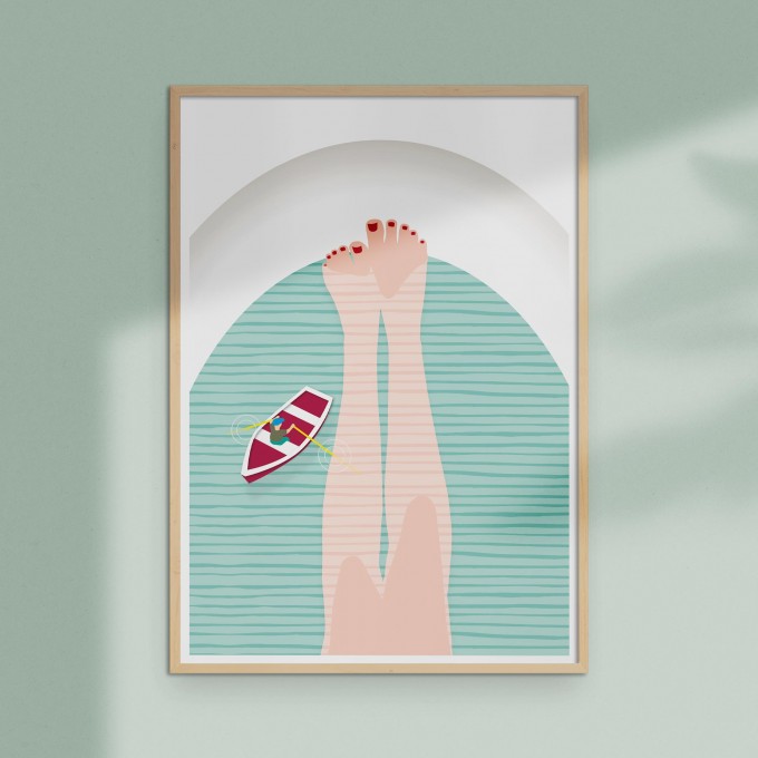 Amy & Kurt Berlin A4 Artprint "Badewanne"