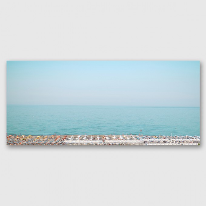 ZEITLOOPS "Beachpanorama", Druck unter Acrylglas