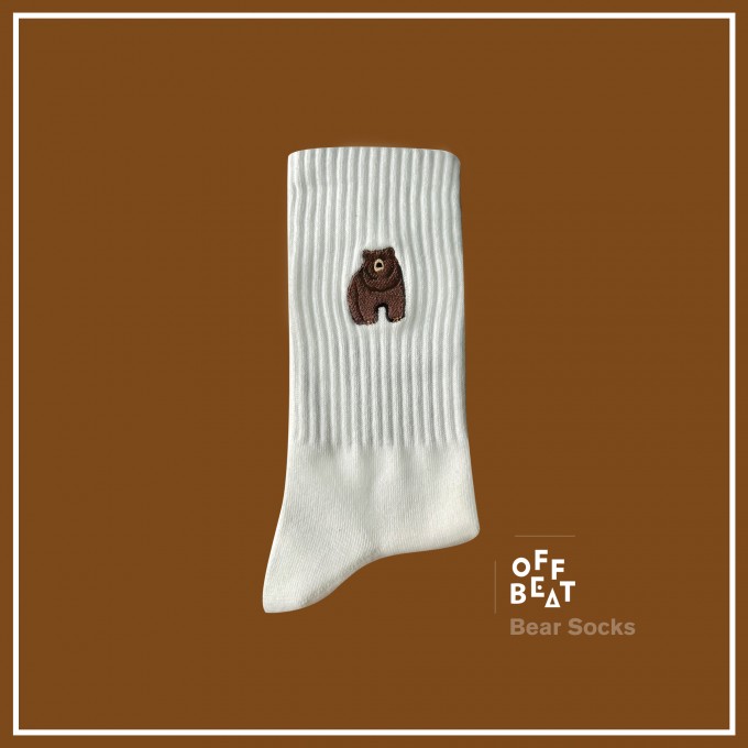 Bestickt Bär Socken von Offbeat
