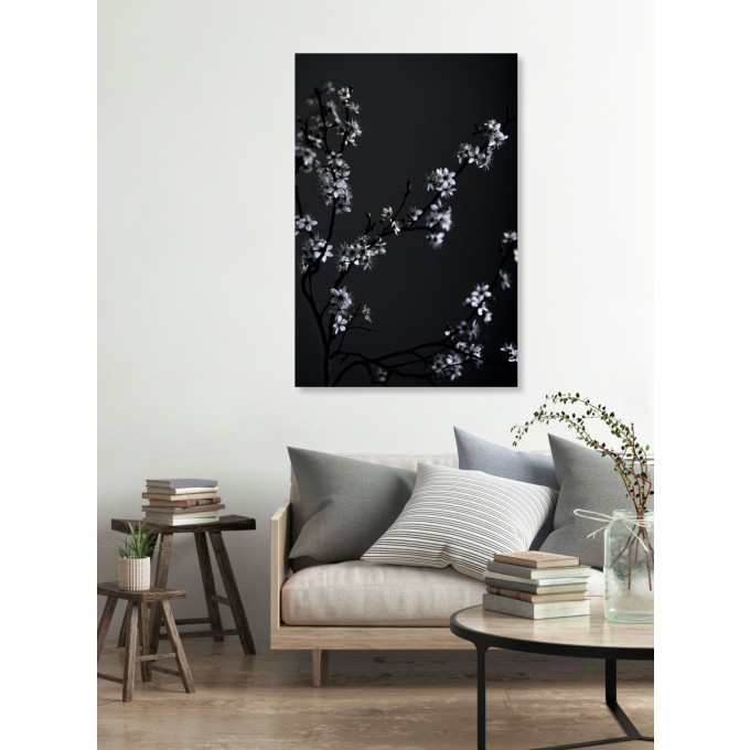 nahili ARTPRINT / POSTER "moody flower BEAUTY" schwarzer Kirsch-Blüten Druck (DIN A1/A3 & 50x70cm) Fotografie