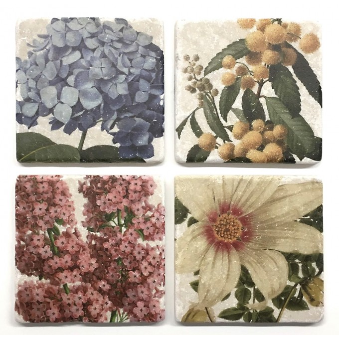 Westpaket Marmoruntersetzer Blumen