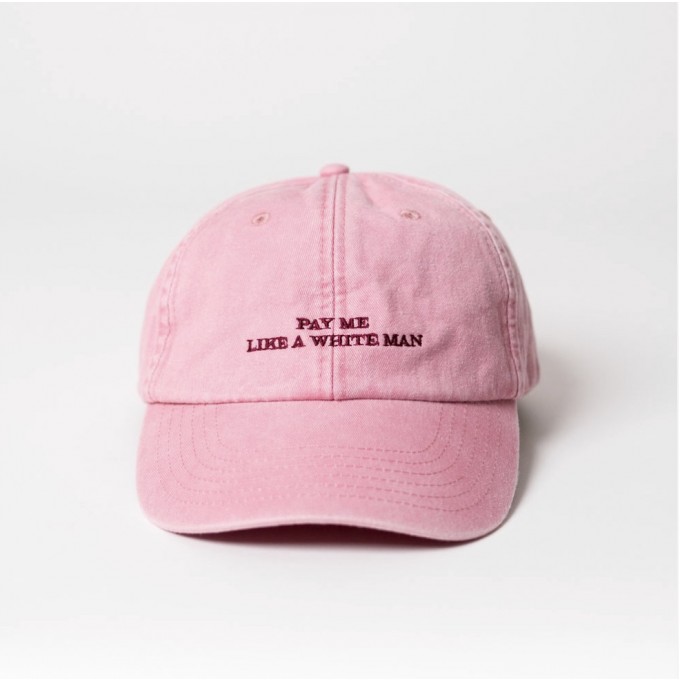 Pay me like a white man Unisex Dad Cap - Vintage Pink & Berry - arrel