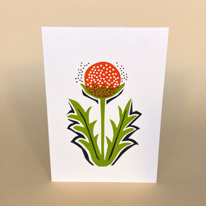Print now - Riot later ● Frühlingsblume, Karte mit Umschlag