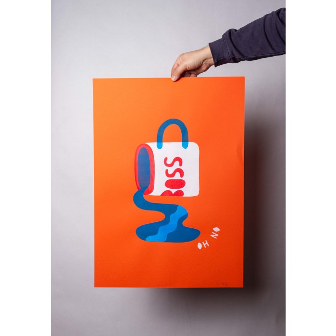Martin Krusche - Schablonendruck »Boss« 50x70cm