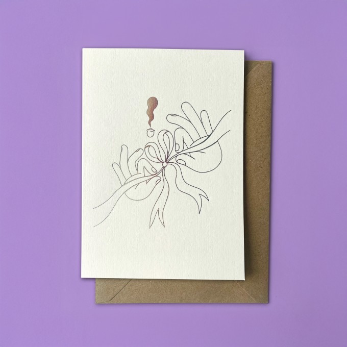 Anne Albert – Letterpress Karte – Bow – A6