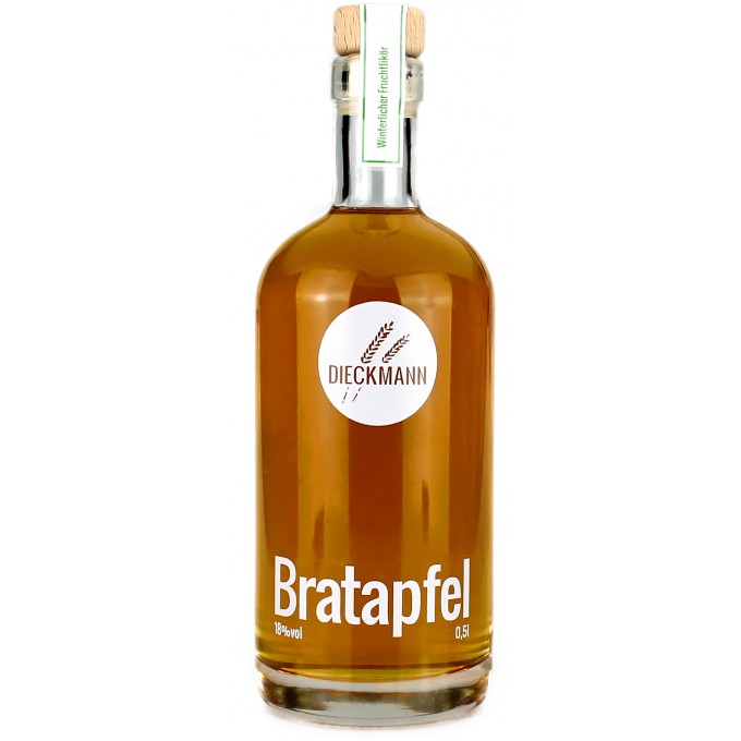 Weizenbrennerei & Likörmanufaktur Dieckmann Bratapfel - Fruchtlikör, LIKÖR, 18 % vol. 0,5l