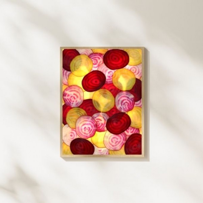Bunte Beten Poster Print A3 von Max Faber